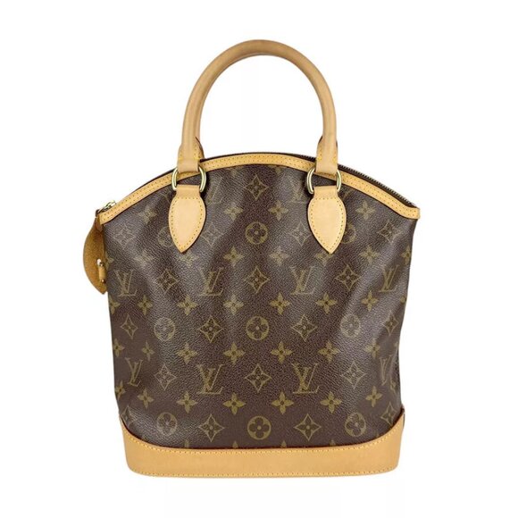 Auth LOUIS VUITTON Monogram Lockit Handbag Brown